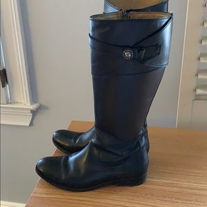 Frye Molly Button Black Boots